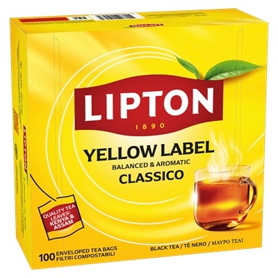 Lipton chá Preto Yellow label 100 Saq - 